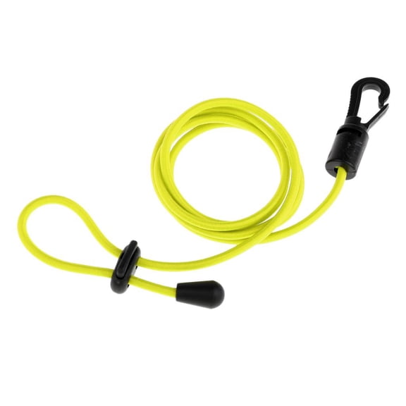 harayaa Stretchable Kayak Paddle Safety Fishing Pole Tether Holder Canoe - Yellow Fluorescent Yellow