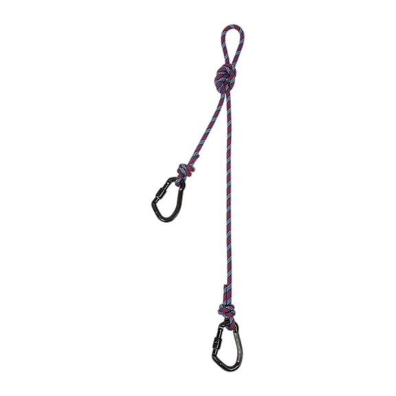 harayaa Sturdy Safety Lanyard Climbing Anti-Fall Harness Rappelling Belt 24KN Black Lock