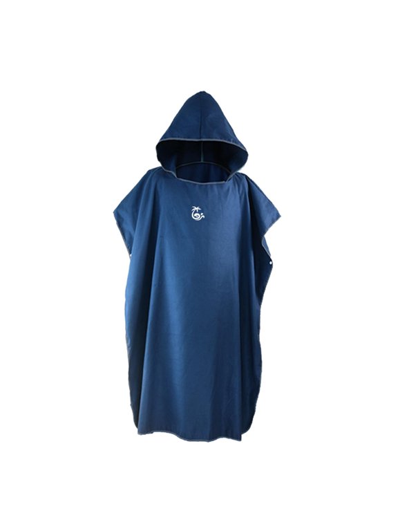 Surf Poncho Changing Robe Lightweight Front Pocket Quick Dry Microfiber Changing Navy Blue