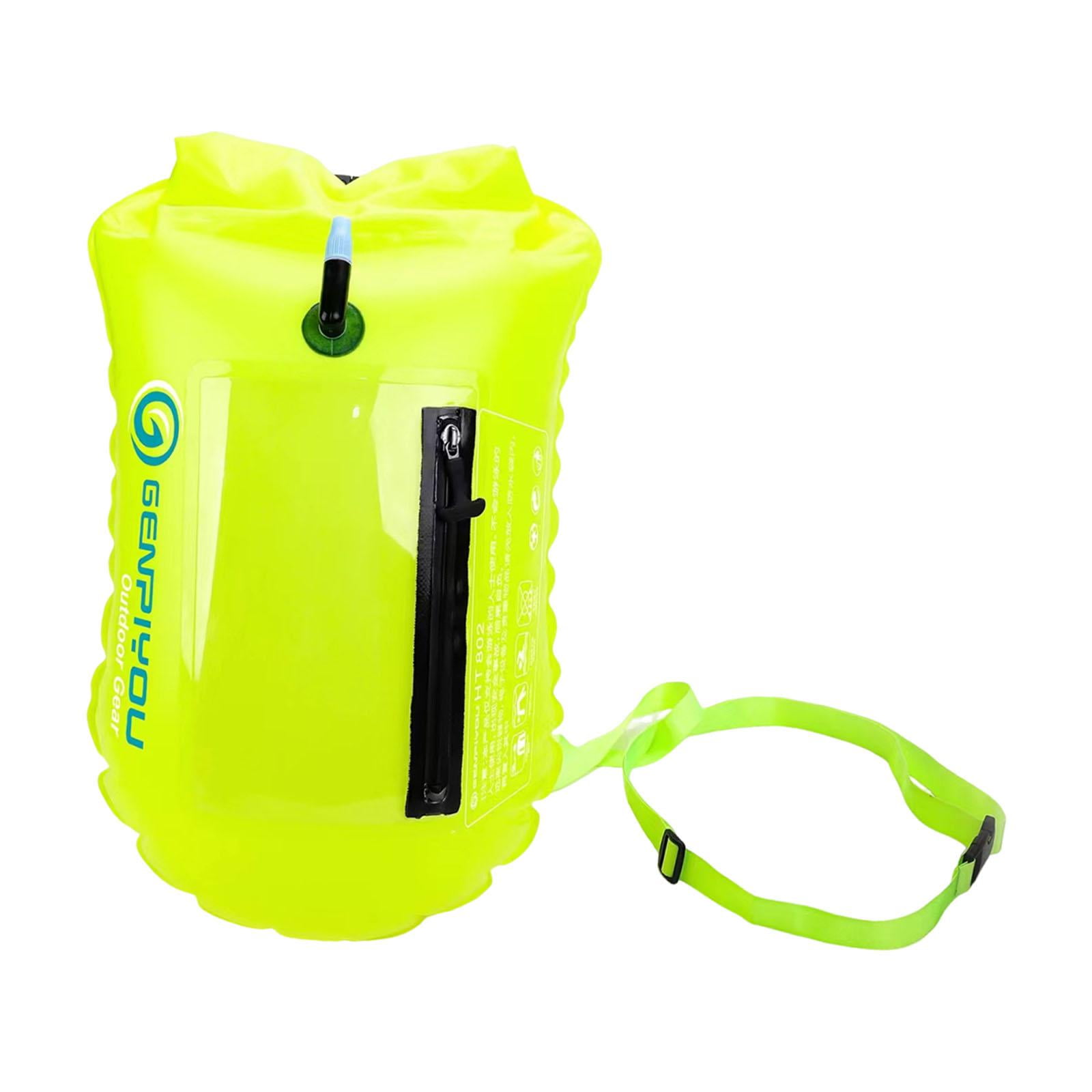 harayaa Swim Bouy Accessory Large Capacity PVC Sturdy Swimming Inflatable Waterproof Bag Green