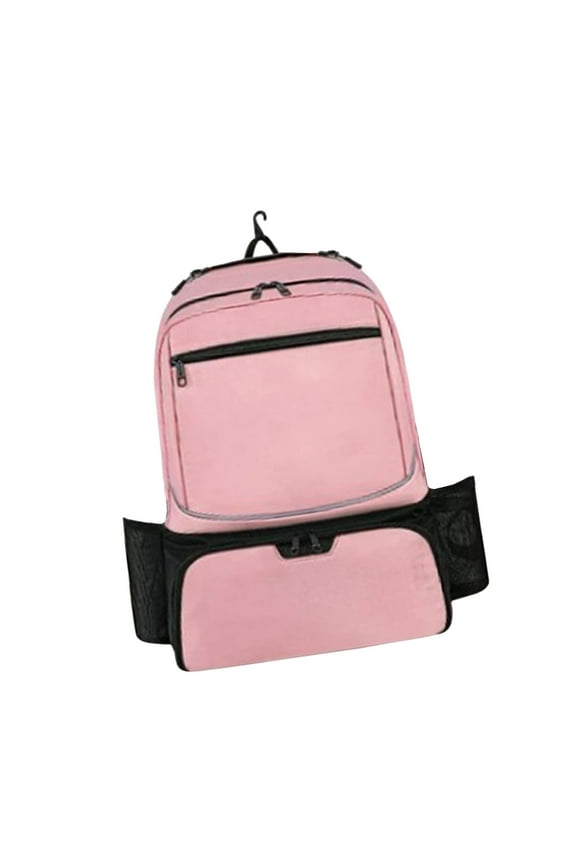 Tennis Bag with Shoe Compartment Backpack Professional Rucksack Gear Storage Bag Pink