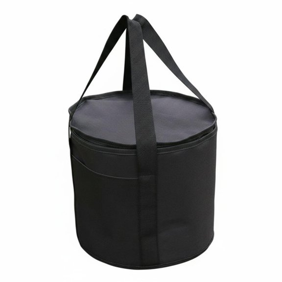 harayaa Utility Tote Cookware Carrier Round Storage Bag Foldable Design for Space Saving Fits Stoves Pots Utensils for Campsite Packing