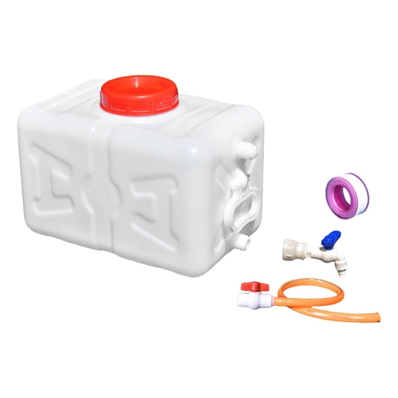 harayaa Utility Water Tank Reusable Horizontal Storage Bucket for Camping Garden Car white 15kg