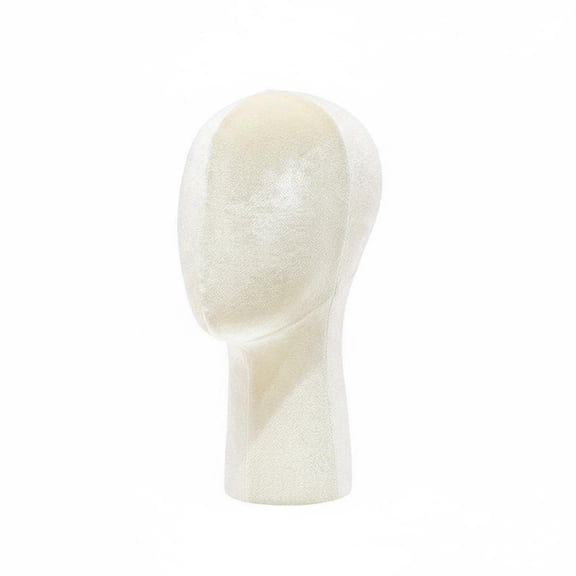 harayaa Velvet Head Mannequin Display Bust Stand Soft Velvet Surface Lightweight Plastic Material for Retail Merchandising Training Use