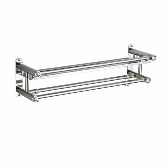 harayaa Wall Mount Shelf Towel Bar Bathroom Organizer with Durable Rectangular Stainless Steel Frame for Home and Office Restrooms