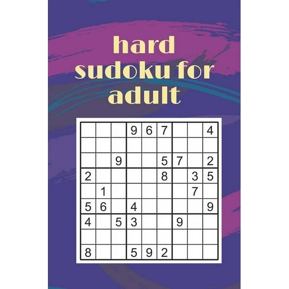 hard sudoku for adult: puzzle adult activity book to train your brain