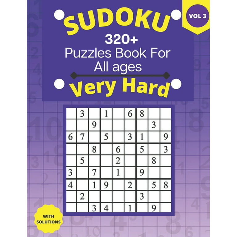  2024 hard Sudoku puzzles book for adults: Large Print Sudoku  Books For Adults, Extremely Hard with full solutions, Challenge for your  Brain, 4 puzzles  Challenge your self and Test your