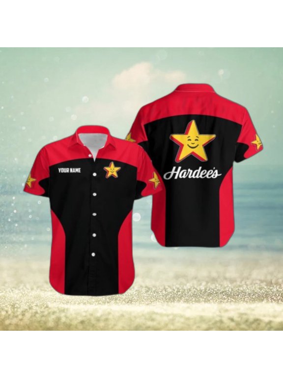 hardee s Personalized Name Logo Hula Beach Hawaiian Shirt For Summer