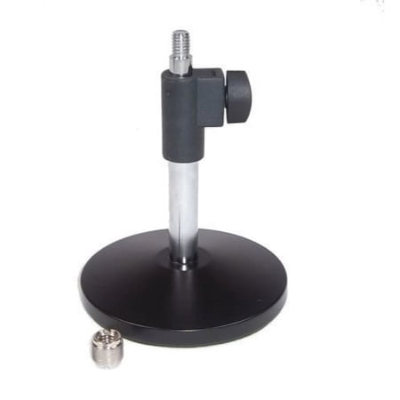 harlan hogan universal desktop microphone stand - adjustable height & weight with us and international adapter