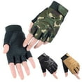 thumbnail image 1 of harmtty 1 Pair Kids Outdoor Riding Non-slip Breathable Protective Half-finger Gloves,Sand, 1 of 8