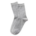 thumbnail image 1 of harmtty 1 Pair Men Breathable Cotton Ribbed Elastic Middle Tube Crew Socks,Light Gray, 1 of 8