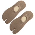 thumbnail image 1 of harmtty 1 Pair Men Women No Show Split Toe Non-slip Elastic Low Cut Socks,Coffee, 1 of 8
