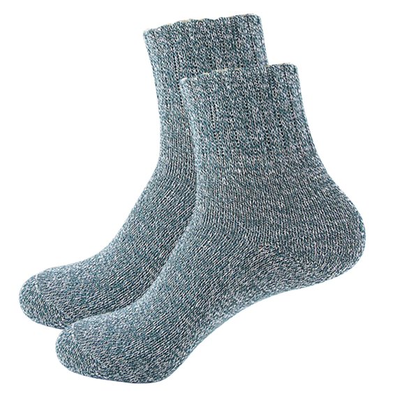 harmtty 1 Pair Middle Cut Anti-Slip Unisex Socks Super Soft Thick Knitted Crew Socks for Autumn Winter,Cyan One Size
