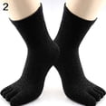thumbnail image 1 of harmtty 1 Pair Socks Men Autumn Thermal Casual Sports Soft Toe Socks Fingersocks,Black, 1 of 7