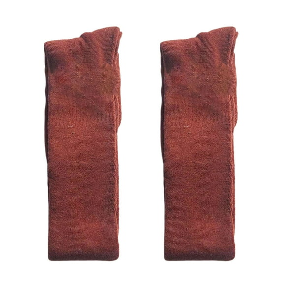 harmtty 1 Pair Winter Stocking Extra Thick Keep Warmth Casual Velvet Warm Thermal Socks for Home,Caramel