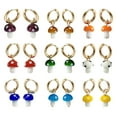 thumbnail image 1 of harmtty 1 Pair Women Earrings Smooth Surface Lightweight Decorative Durable Anti-deformed Sweet Vivid Mushroom Shape Huggie Earrings Women Ear Accessories, 1 of 8