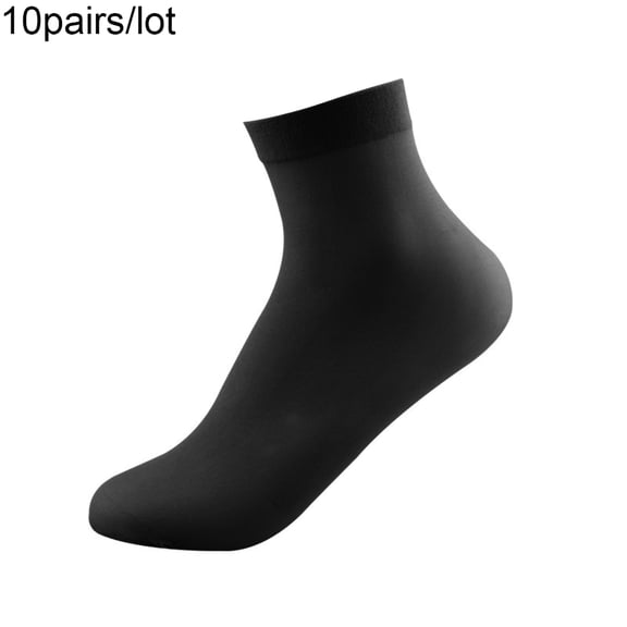 harmtty 10 Pairs Socks Disposable Soft Polyester Breathable Unisex for Ice Rink,Black