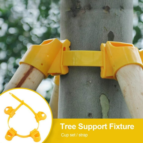 harmtty 10Pcs Tree Support Frame Anti-skid Easy to Install Strong Construction Plastic Large Tree Growing Support Stakes for Home,B