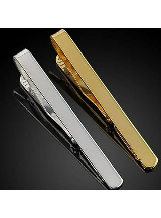 Mens Metal Silver Gold Tie Clip Holder Plain Clasp Skinny Tie Bars Pins  Gift US