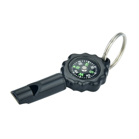harmtty 2 in 1 Survival Emergency Whistle Compass for Outdoor Camping Hiking Useful Tool,Multicolor