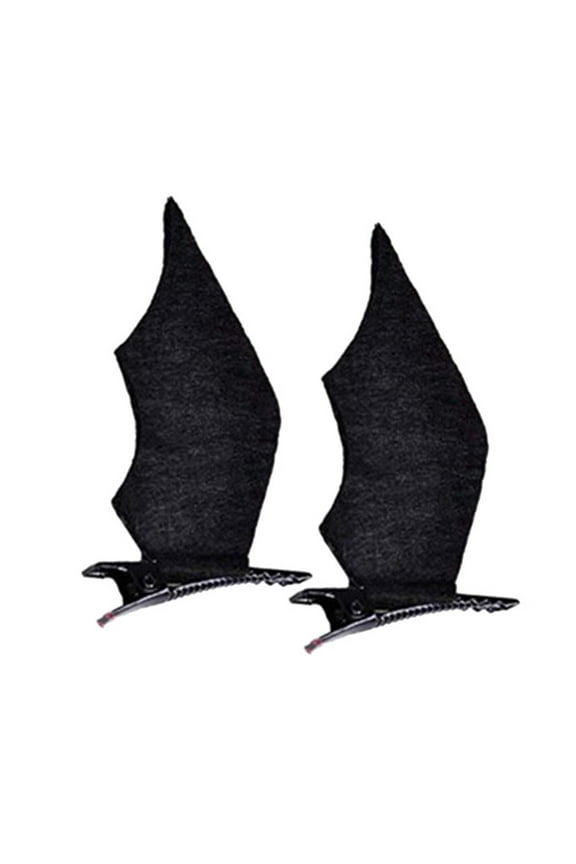 2Pcs Devil Wings Hair Clip Eye-catching Anti Slip Styling Accessories Cosplay Party Bat Wings Hairpin for Halloween