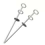 harmtty 30/40/50cm Double Rings Single Fork Fishing Rod Holder Bank Fishing Ground Rod Bracket Fishing Tools,50 cm