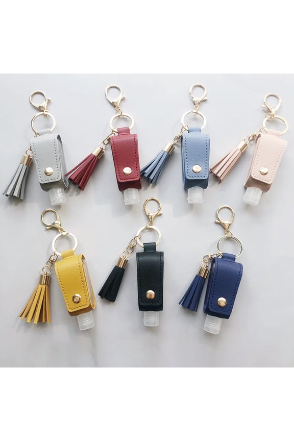 30ml Portable Refillable Sanitizer Antibacterial Key Holder Pendant Ornament,Black