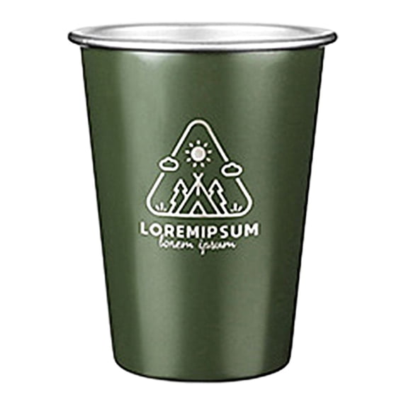 harmtty 350ml Coffee Cup Heat Resistant Large Capacity Paint Treatment Stainless Steel Camping Milk Beer Cup Outdoor Supplies
