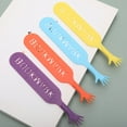 thumbnail image 1 of harmtty 4Pcs Book Marker Anti-scratch Hollow Out Design Handcraft Labeling Smooth Surface Finger Help Me Novelty Reading Bookmark School Supplies,Mix Color, 1 of 7