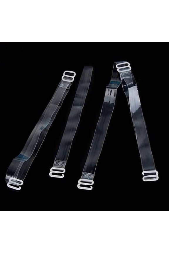 6 Pairs Clear Invisible Transparent Adjustable Bra Set Hook Shoulder Straps