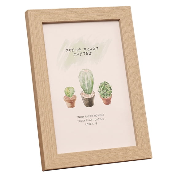 harmtty 8/10-Inch Wooden Photo Frame High Clarity Glass Back Support Modern Heavy Duty Desktop Picture Display Decorative
