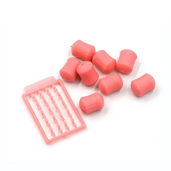 harmtty 8 Pcs/Set 12mm Olfactory Sensation Baits Squid Flavour Slow Sinking Dumbbell Shape Buoyance Aroma Attraction Fishing Hair Stops Carp Fruity Squid Aroma Baits Outdoor Fishing Accessories,Pink