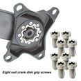 thumbnail image 1 of harmtty 8Pcs Stone Chainring Bolts Precise Thread High Strength Stainless Steel Bike MTB Brake Disc Screws Crank Bolts for Sram,Silver, 1 of 8
