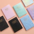 thumbnail image 1 of harmtty A7 2024 English Planner Faux Leather Hardcover 120 Pages Ink-Proof Paper Mini Journal Dairy Pocket Notebook Student Supplies Green, 1 of 8
