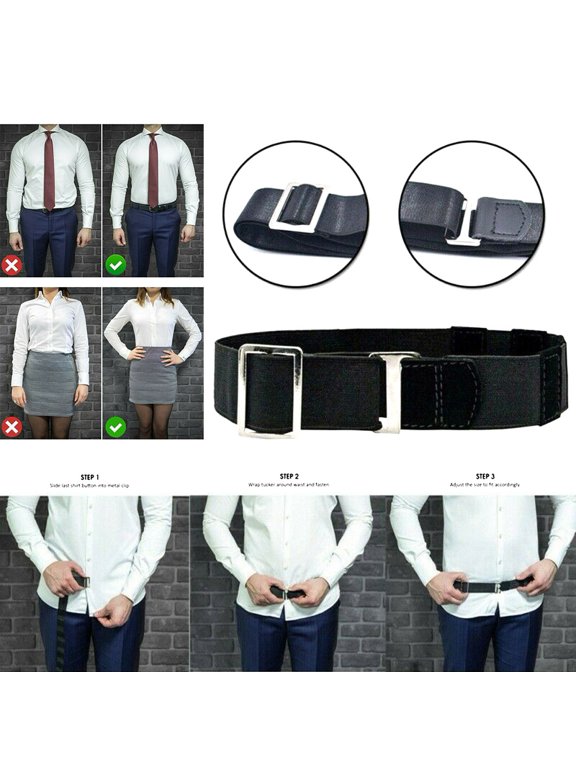Adjustable Men Women Shirt Stay Anti-wrinkle Elastic Webbing Fixing Belt Strap