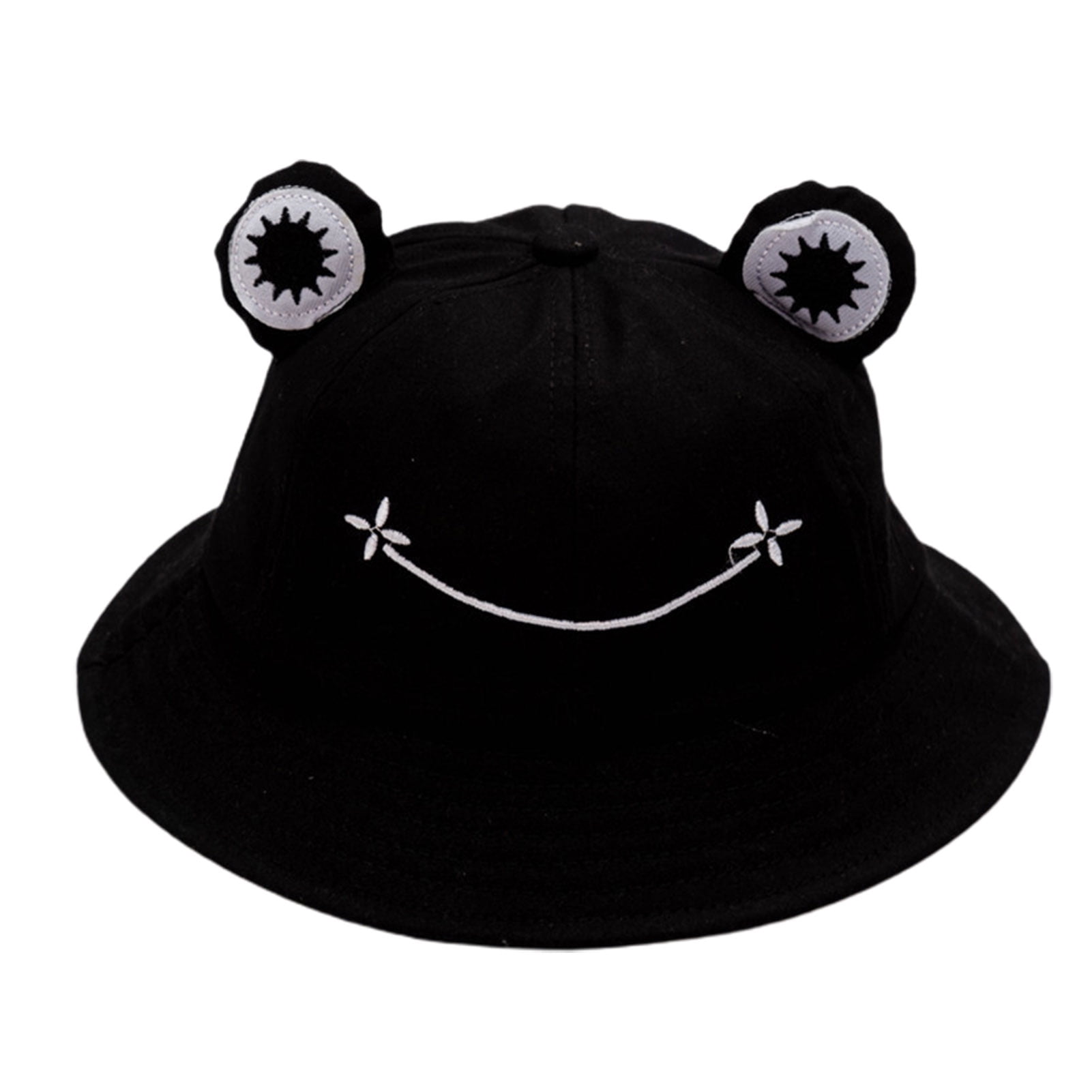 Frog Bucket Hat for Kids Adult, Sun Hat Cute Frog Hat Outdoor Foldable Wide  Brim Fisherman Hat-Orange M