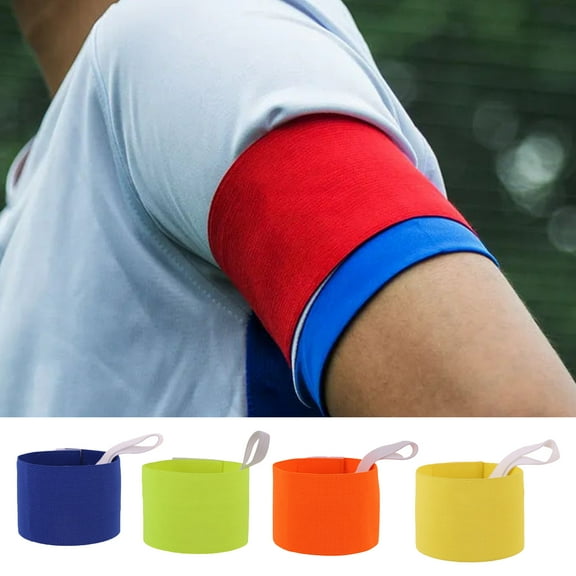 harmtty Adult Squad Armbands Highly Elasticity Non-slip Adjustable Good Visibility Football Training Team Sports Football Armband Sports Supply,Blue