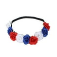 thumbnail image 1 of harmtty Artificial Flower Stretchy Headband Red White Blue Women Elastic Head Band Hair Accessories Halloween, 1 of 7