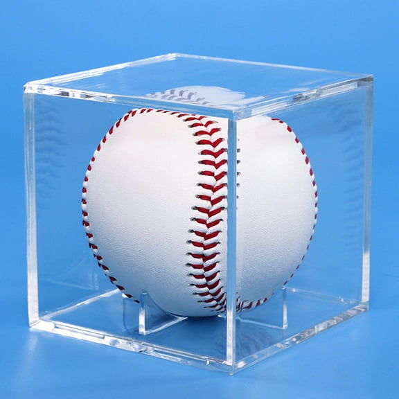 harmtty Baseball Display Case Transparent Storage Durable Square Baseball Show Box Sports Supplies,Transparent Color