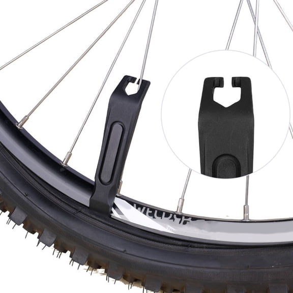 harmtty Bike Tire Lever Impact Resistance Spokes Snap Design Labor-Saving Tire Removal Bicycle Outside Tire Picking Bar Cycling Accessories,Black