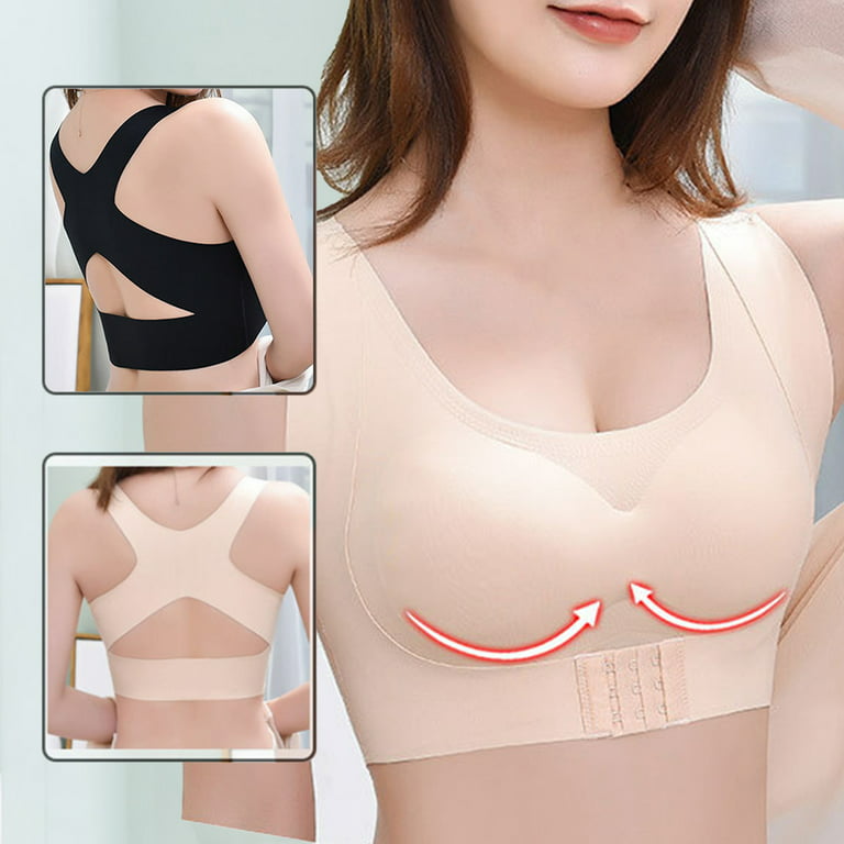 Munlar Nursing Bras,Womens Breastfeeding Bra,Women Sexy Front Adjustable  Buckle Chest support yoga vest Wireless Sport Bra 