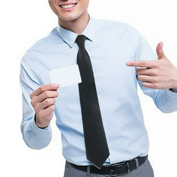 harmtty Business Tie Striped Zipper Male Good Touch Arrowhead Type Wedding Tie for Wedding