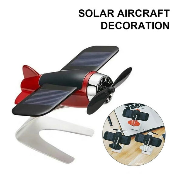 harmtty Car Air Freshener Mini Dashboard Decoration Solar Powered Airplane Model Aromatherapy Diffuser Car Fragrance