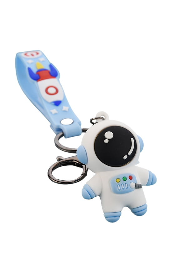 Cartoon Astronaut Design Doll Keychain Key Ring Bag Charm Pendant Decor Gift,Blue