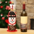thumbnail image 1 of harmtty Christmas Santa Claus Snowman Elk Wine Champagne Bottle Bag Cover Gift Decor, 1 of 8