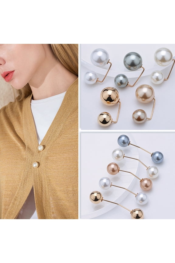 Clothes Brooch Classic Simple Graceful Fine Workmanship Fixed Clothes Simulation Pearl Pin for Dating