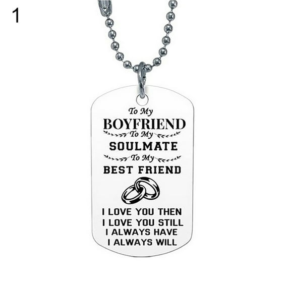 harmtty Couple Necklace Unisex Bead Boyfriend Girlfriend Husband Wife Jewelry,Boyfriend