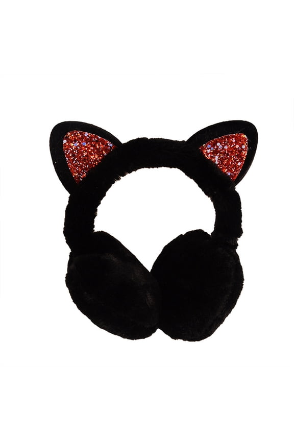 Earmuffs Skin-friendly Cats Ears Design Plush Winter Warm Cats Ear Muffs for Outdoor