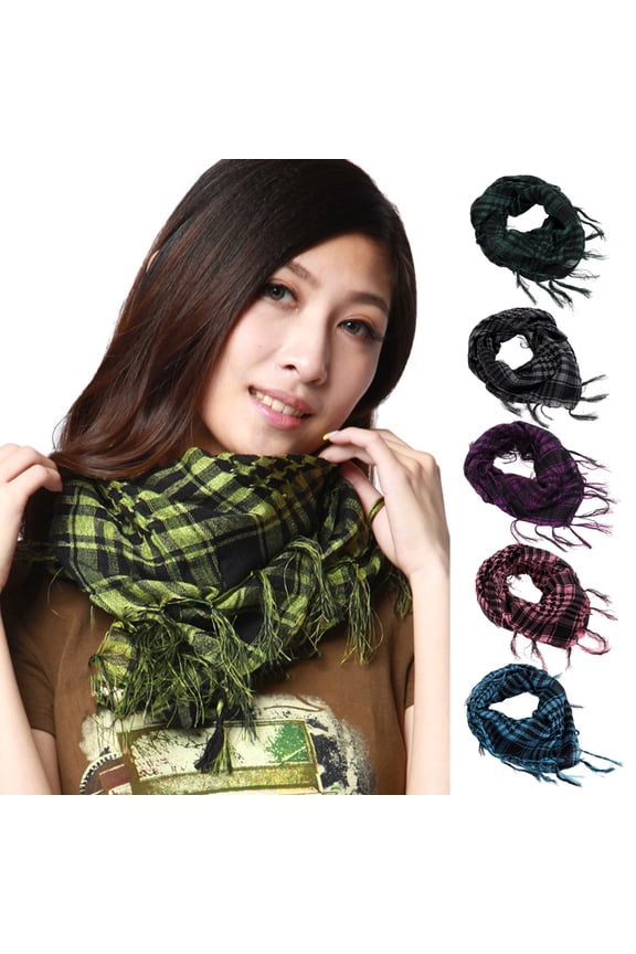 Fashion Fall Winter Scarf Unsiex Windproof Soft Breathable Soft Outdoor Hiking Desert Scarf Headshawl Tassel Men Women Bandana Scarf Blue