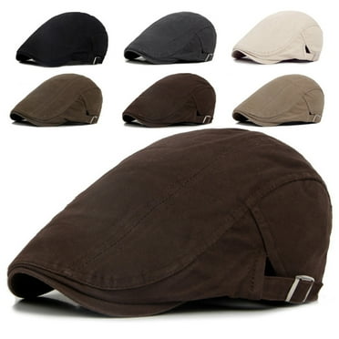 harmtty Fashion Men Women Solid Color Causal Duckbill Cap Outdoor Sports Flat Beret Hat,Beige